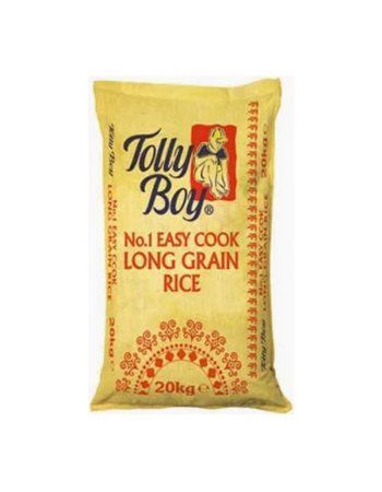 TOLLY BOY EASY COOK LONG GRAIN RICE 20KG